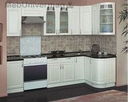 Кухонный гарнитур Трапеза угловой 1230х2100мм с гнутым фасадом (h шкафов 900)